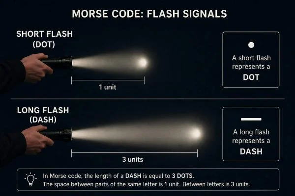 Morse Code in Flashlight (How to Signal Using Light)